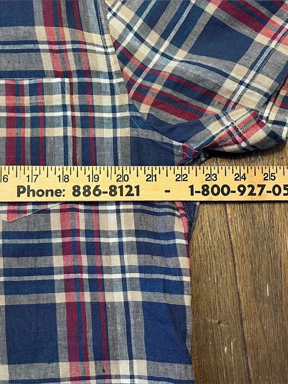 J. Crew Linen Plaid Slim Fit Short Sleeve Button Down Shirt Mens Large